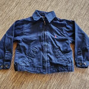 Ralph Lauren Polo Toddler 4T Jacket Coat Boys Kids Blue Full Zip